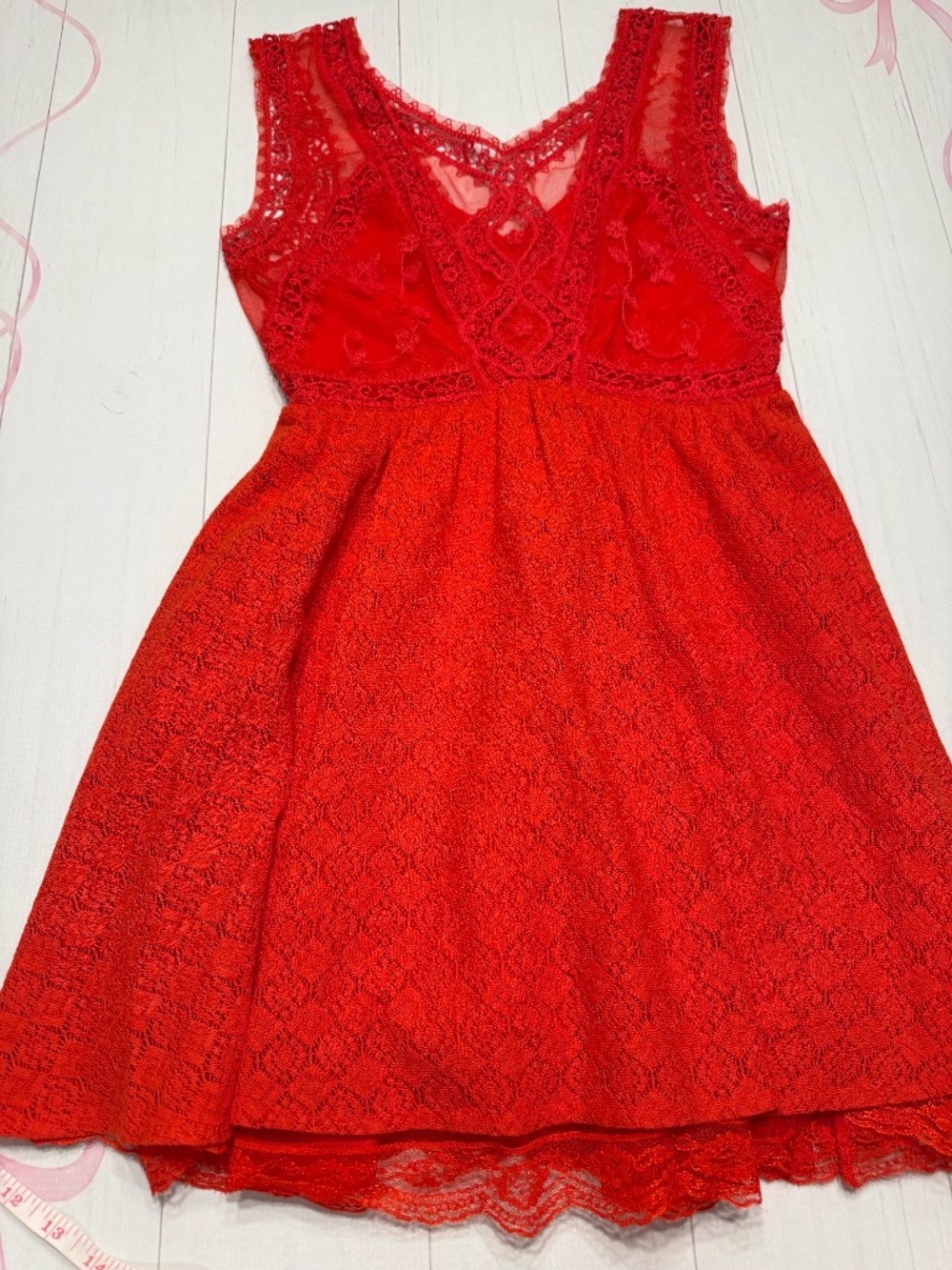 Free People Red Lace Dress Best for XS/S